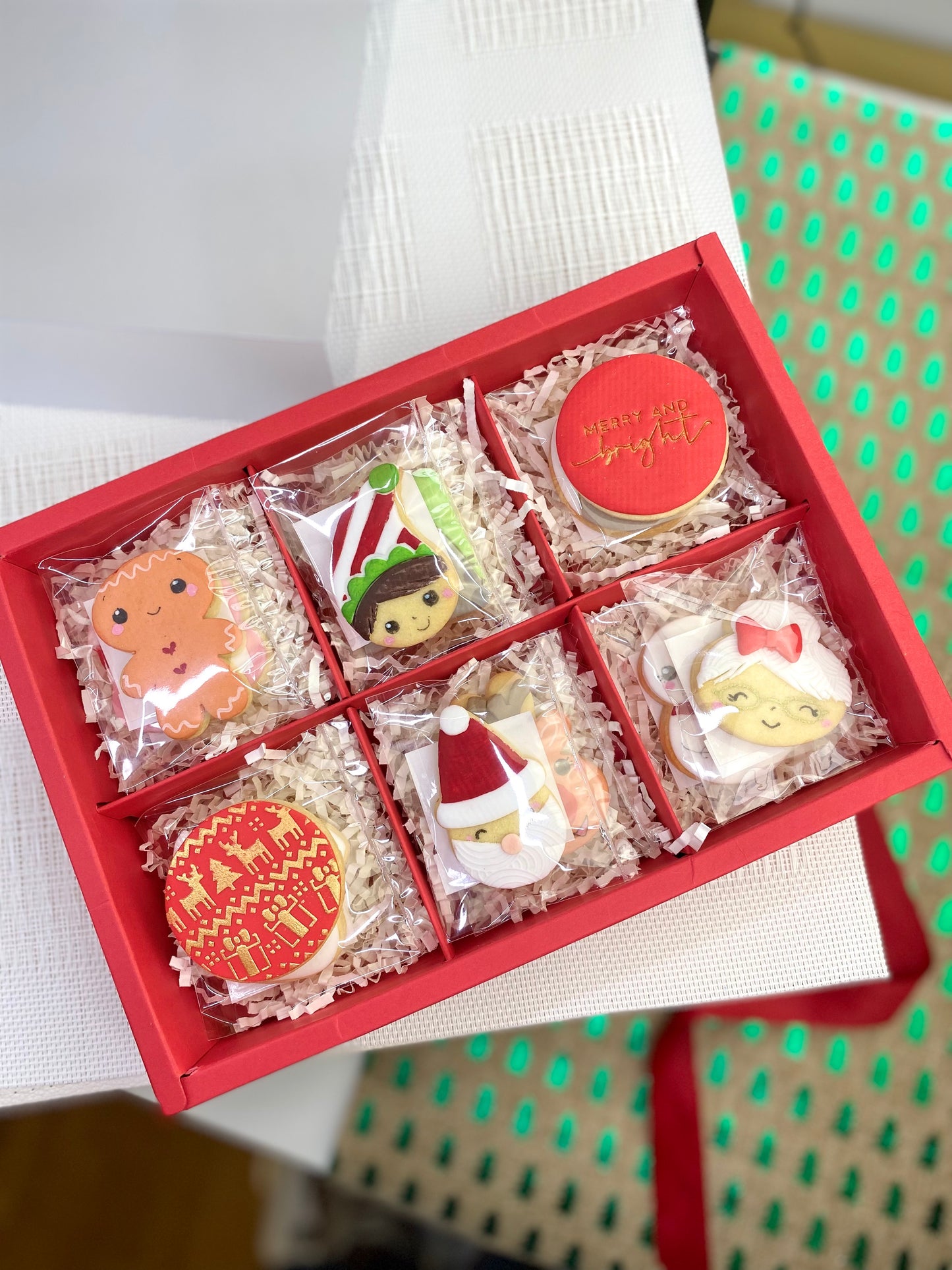 Christmas Cookies - Gift Box 6, 12 or 18 Cookies