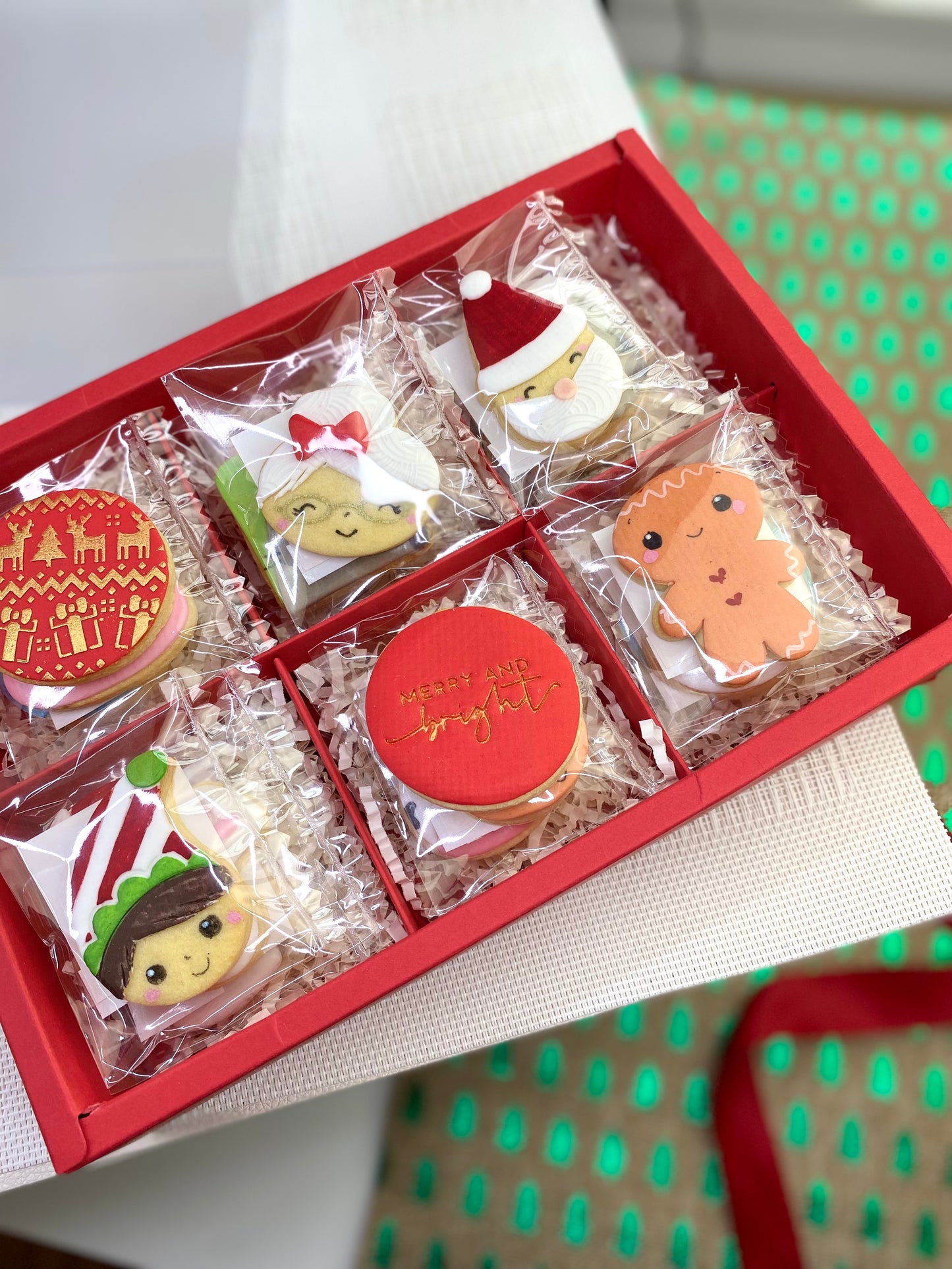 Christmas Cookies - Gift Box 6, 12 or 18 Cookies