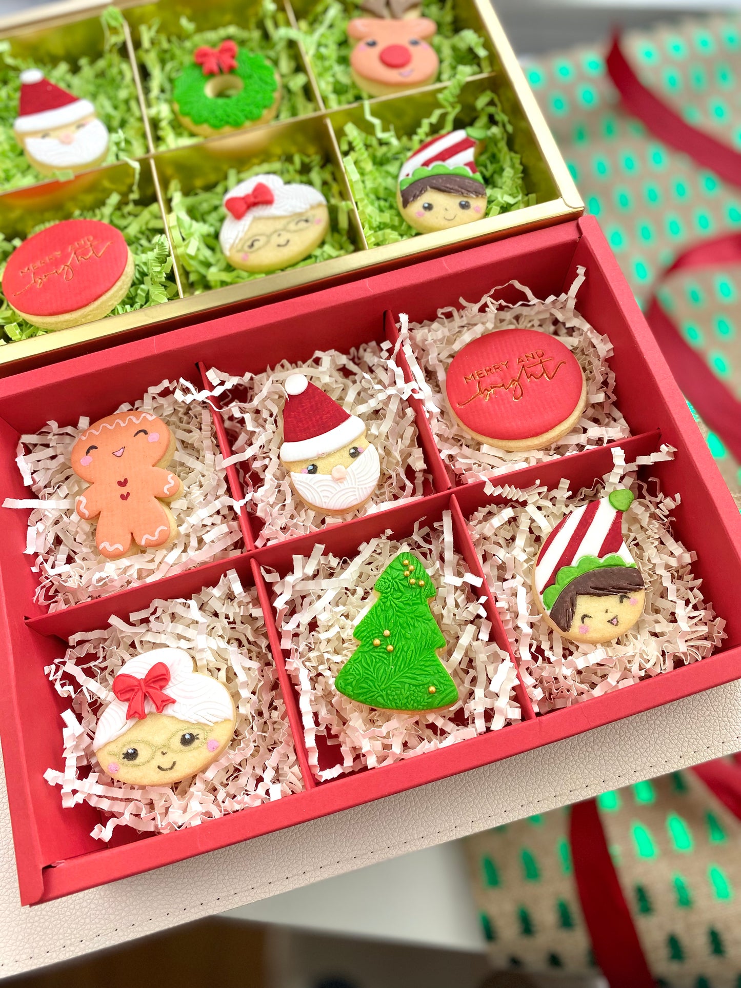 Christmas Cookies - Gift Box 6, 12 or 18 Cookies